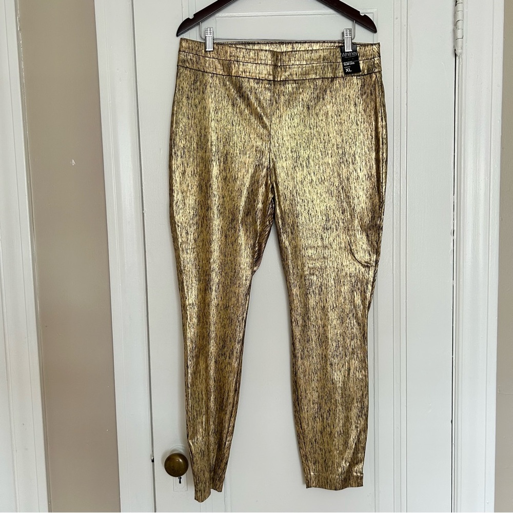 New York & Company Gold Leggings